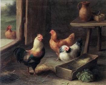 unknow artist poultry  161 China oil painting art